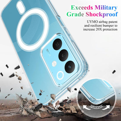 For Realme 15x 5G India / C100 5G MagSafe Clear Acrylic PC Hybrid TPU Phone Case - Transparent - EDA009620204A