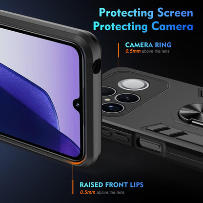 For Redmi K90 Pro Max / Poco F8 Ultra WANLONFENG Armor Kickstand Shockproof Phone Case with 2pcs Screen Films(Black)