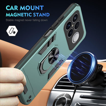 For Redmi K90 Pro Max / Poco F8 Ultra WANLONFENG Armor Kickstand Shockproof Phone Case with 2pcs Screen Films(Green)