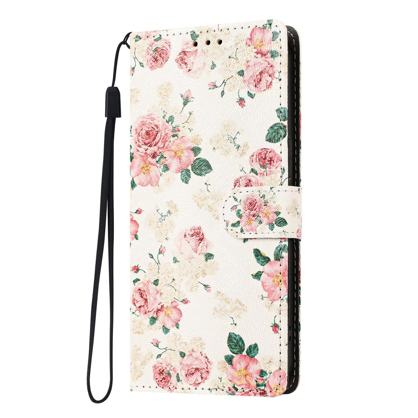 For Redmi K90 Pro Max / Poco F8 Ultra 5G CH002 Colored Drawing Buckle Clasp Vegan Leather Phone Case(Roses)