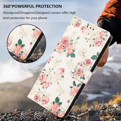 For Redmi K90 Pro Max / Poco F8 Ultra 5G CH002 Colored Drawing Buckle Clasp Vegan Leather Phone Case(Roses)
