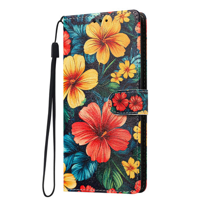 For Redmi K90 Pro Max / Poco F8 Ultra 5G CH002 Colored Drawing Buckle Clasp Vegan Leather Phone Case(Hibiscus)