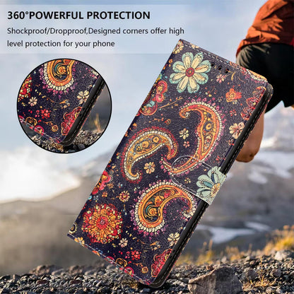 For Redmi K90 Pro Max / Poco F8 Ultra 5G CH002 Colored Drawing Buckle Clasp Vegan Leather Phone Case(Paisley Pattern)