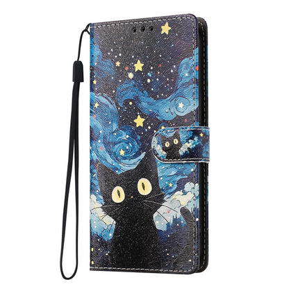 For Redmi K90 Pro Max / Poco F8 Ultra 5G CH002 Colored Drawing Buckle Clasp Vegan Leather Phone Case(Star Cat)