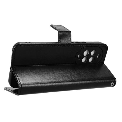 For Huawei nova 16z 5G Retro Crazy Horse Texture Vegan Leather Phone Case - Black - EDA009637504A