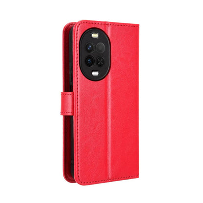 For Huawei nova 16z 5G Retro Crazy Horse Texture Vegan Leather Phone Case - Red - EDA009637504B