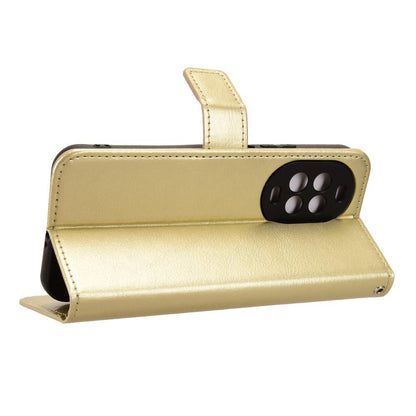 For Huawei nova 16z 5G Retro Crazy Horse Texture Vegan Leather Phone Case - Gold - EDA009637504C