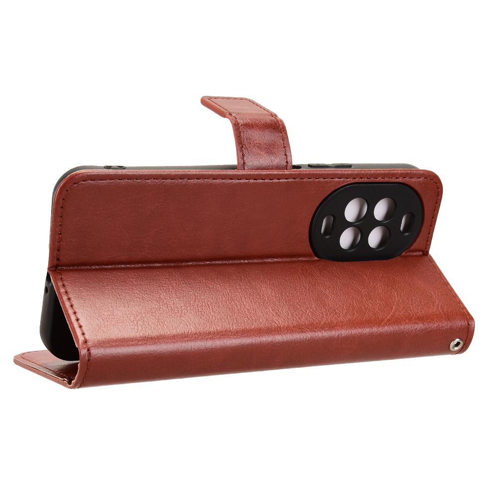 For Huawei nova 16z 5G Retro Crazy Horse Texture Vegan Leather Phone Case - Brown - EDA009637504D