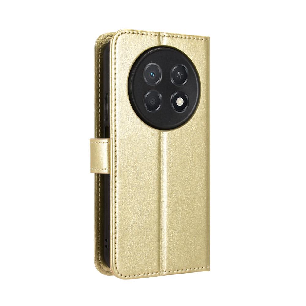 For Huawei Enjoy 90 Pro Max 5G / nova 15 Max Retro Crazy Horse Texture Vegan Leather Phone Case - Gold - EDA009637505C