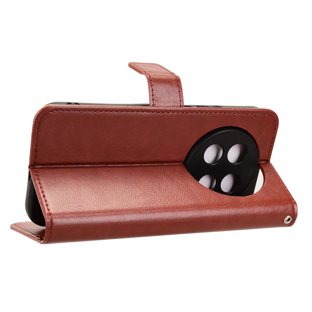 For Huawei Enjoy 90 Pro Max 5G / nova 15 Max Retro Crazy Horse Texture Vegan Leather Phone Case - Brown - EDA009637505D