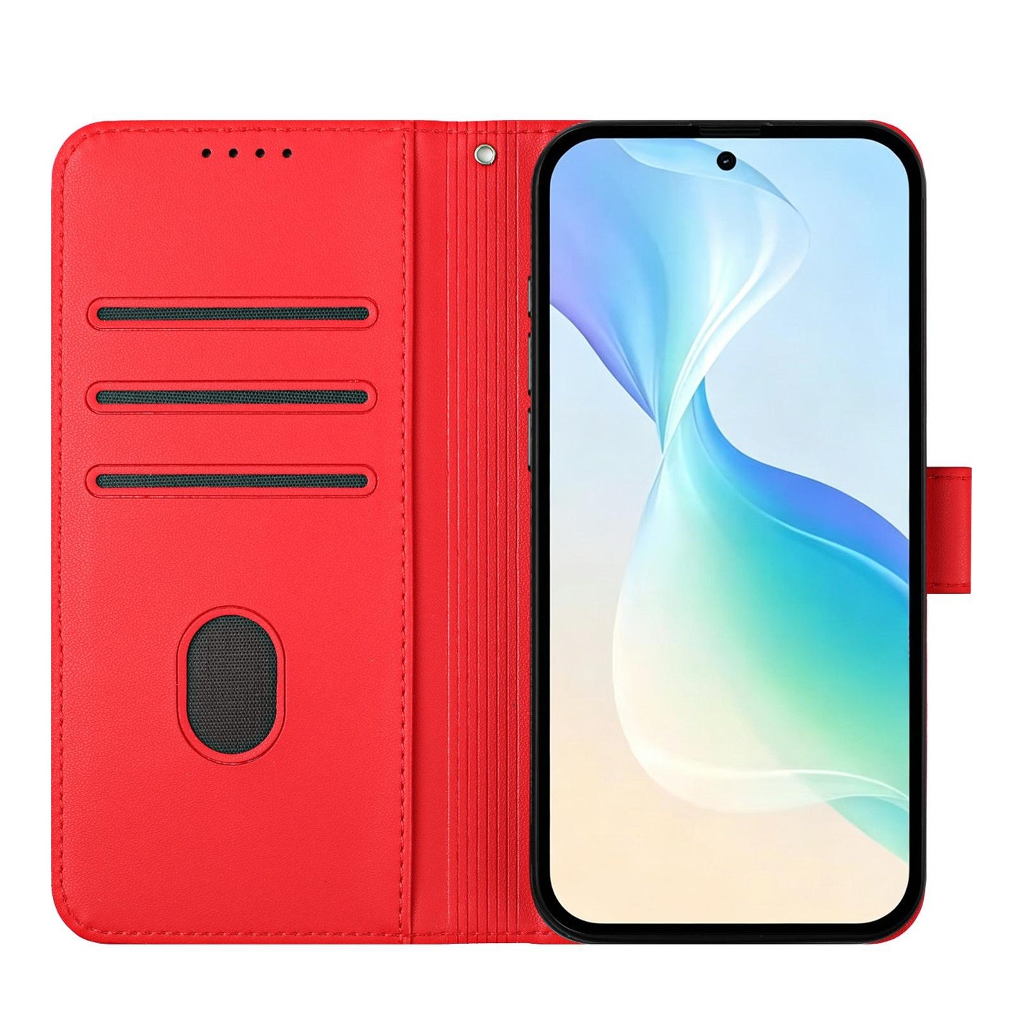 For Xiaomi Poco F8 Ultra 5G / Redmi K90 Pro Max YX0014 Cat Watering Tree Buckle Vegan Leather Phone Case with Lanyard(Red)