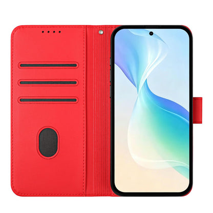 For Xiaomi Poco F8 Ultra 5G / Redmi K90 Pro Max YX0014 Cat Watering Tree Buckle Vegan Leather Phone Case with Lanyard(Red)