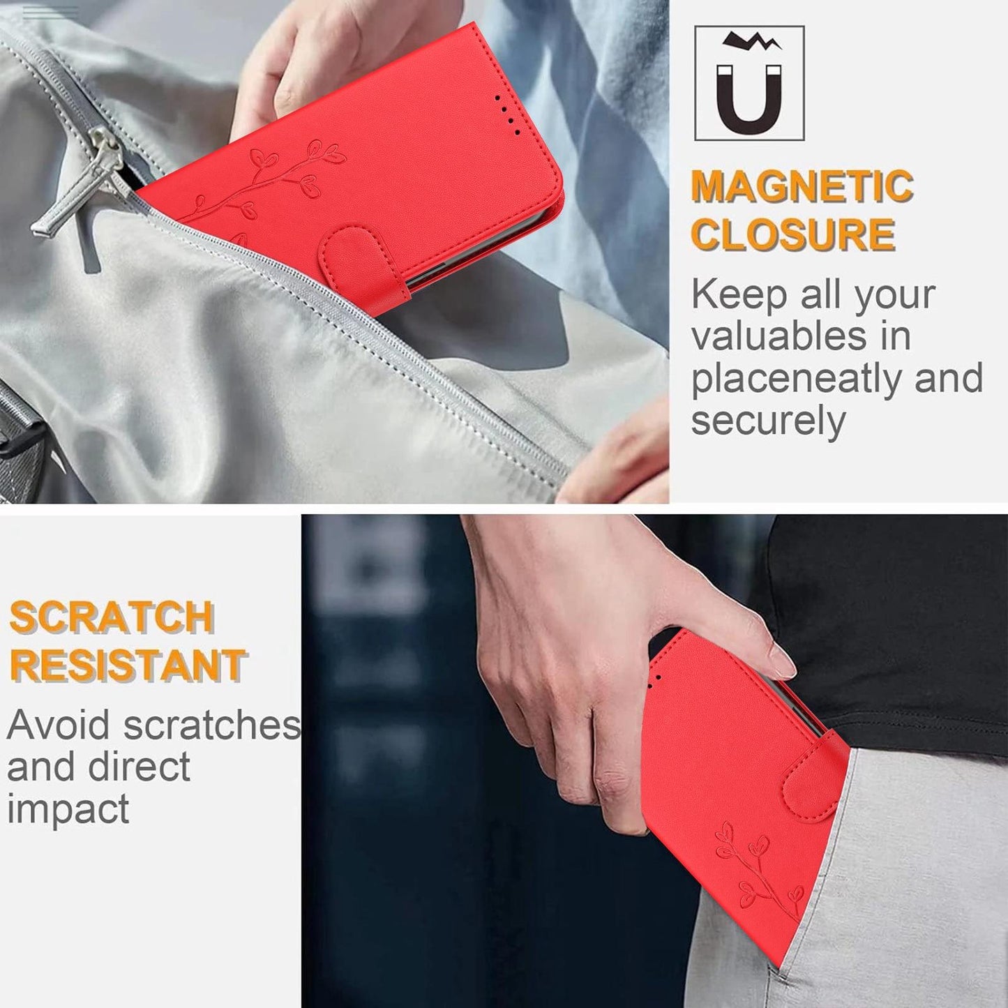For Xiaomi Poco F8 Ultra 5G / Redmi K90 Pro Max YX0014 Cat Watering Tree Buckle Vegan Leather Phone Case with Lanyard(Red)