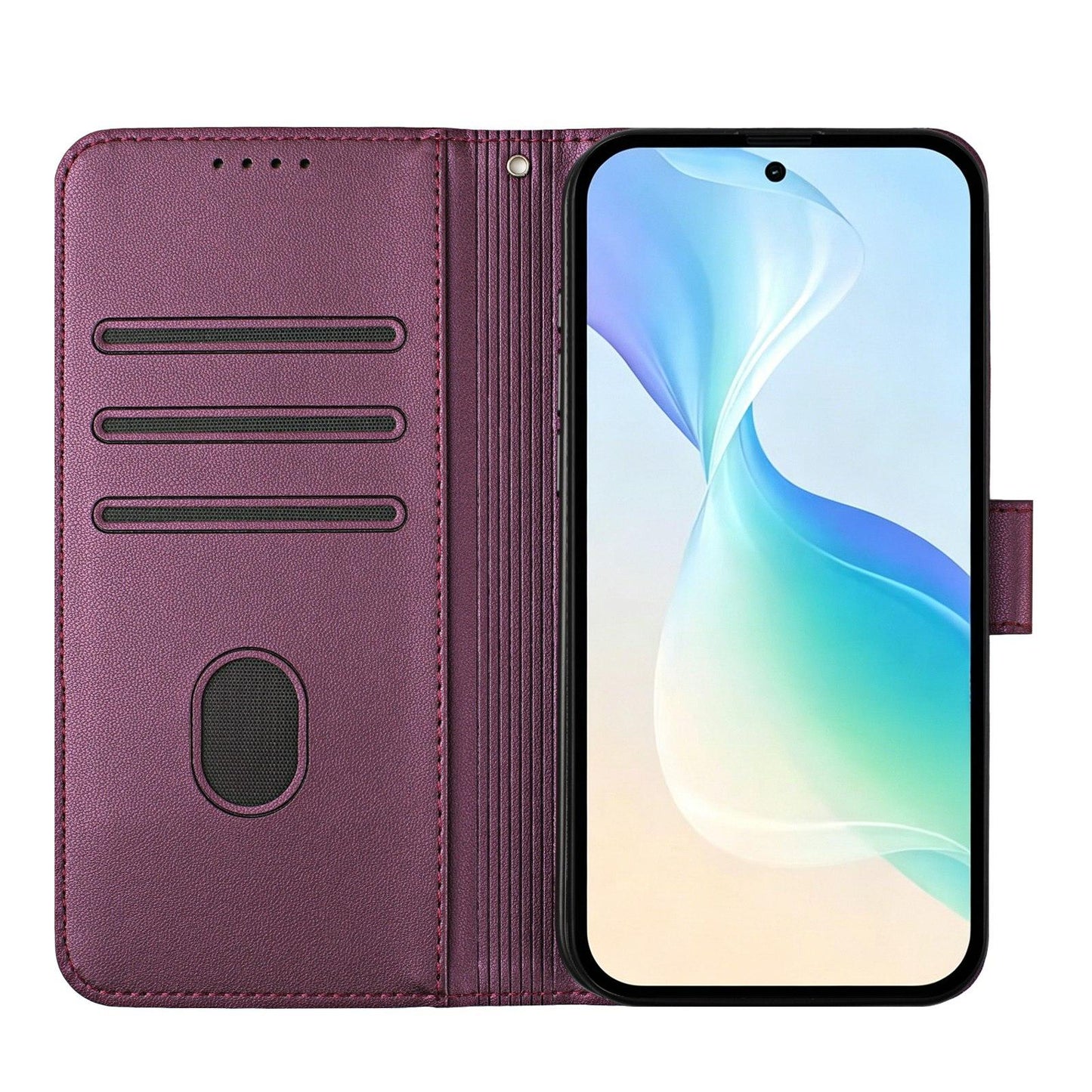 For Xiaomi Poco F8 Ultra 5G / Redmi K90 Pro Max YX0014 Cat Watering Tree Buckle Vegan Leather Phone Case with Lanyard(Purple)