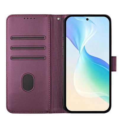 For Xiaomi Poco F8 Ultra 5G / Redmi K90 Pro Max YX0014 Cat Watering Tree Buckle Vegan Leather Phone Case with Lanyard(Purple)