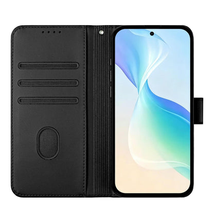 For Xiaomi Poco F8 Ultra 5G / Redmi K90 Pro Max YX0014 Cat Watering Tree Buckle Vegan Leather Phone Case with Lanyard(Black)