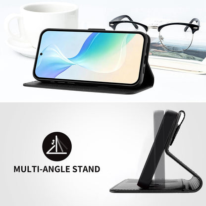 For Xiaomi Poco F8 Ultra 5G / Redmi K90 Pro Max YX0014 Cat Watering Tree Buckle Vegan Leather Phone Case with Lanyard(Black)