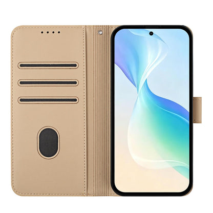 For Xiaomi Poco F8 Ultra 5G / Redmi K90 Pro Max YX0014 Cat Watering Tree Buckle Vegan Leather Phone Case with Lanyard(Gold)