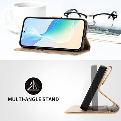 For Xiaomi Poco F8 Ultra 5G / Redmi K90 Pro Max YX0014 Cat Watering Tree Buckle Vegan Leather Phone Case with Lanyard(Gold)