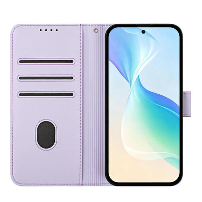For Xiaomi Poco F8 Ultra 5G / Redmi K90 Pro Max YX0014 Cat Watering Tree Buckle Vegan Leather Phone Case with Lanyard(Light Purple)