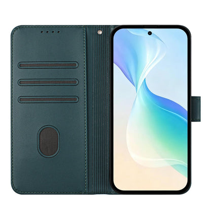 For Xiaomi Poco F8 Ultra 5G / Redmi K90 Pro Max YX0014 Cat Watering Tree Buckle Vegan Leather Phone Case with Lanyard(Dark Green)