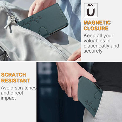 For Xiaomi Poco F8 Ultra 5G / Redmi K90 Pro Max YX0014 Cat Watering Tree Buckle Vegan Leather Phone Case with Lanyard(Dark Green)