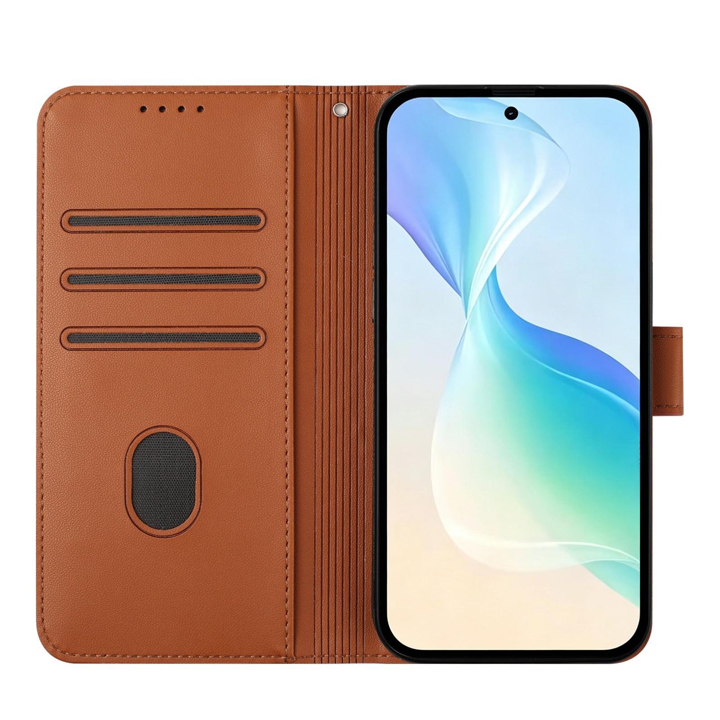 For Xiaomi Poco F8 Ultra 5G / Redmi K90 Pro Max YX0014 Cat Watering Tree Buckle Vegan Leather Phone Case with Lanyard(Coffee Brown)