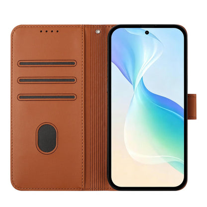 For Xiaomi Poco F8 Ultra 5G / Redmi K90 Pro Max YX0014 Cat Watering Tree Buckle Vegan Leather Phone Case with Lanyard(Coffee Brown)
