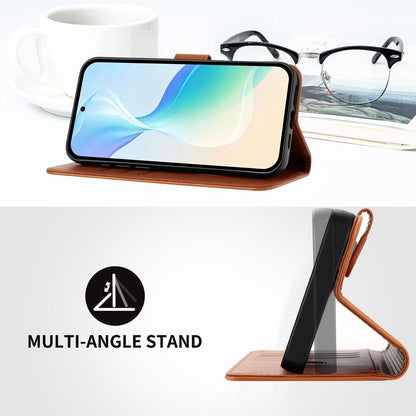 For Xiaomi Poco F8 Ultra 5G / Redmi K90 Pro Max YX0014 Cat Watering Tree Buckle Vegan Leather Phone Case with Lanyard(Coffee Brown)