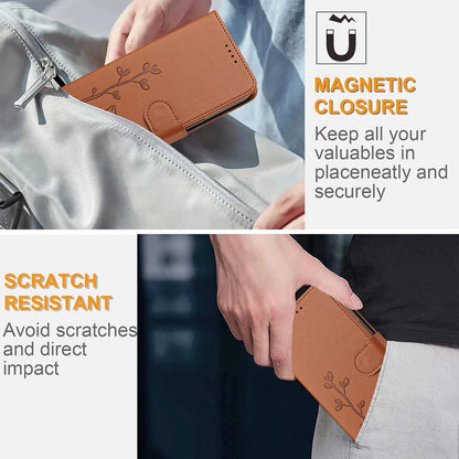 For Xiaomi Poco F8 Ultra 5G / Redmi K90 Pro Max YX0014 Cat Watering Tree Buckle Vegan Leather Phone Case with Lanyard(Coffee Brown)