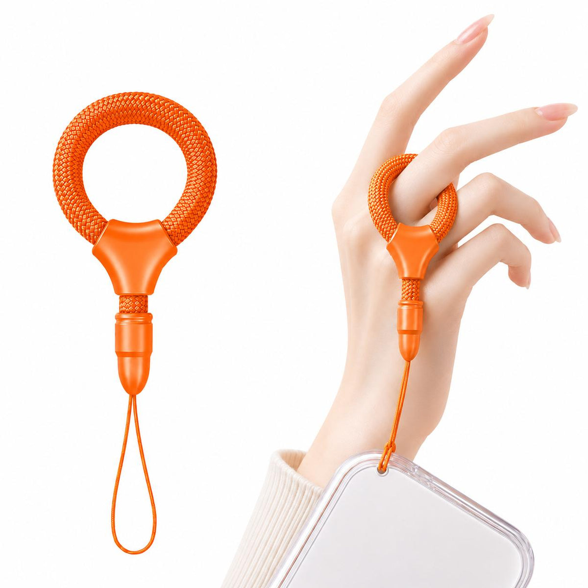 XDcase Mini Self-Locking Finger Ring Phone Lanyard - Orange - EDA009661801A