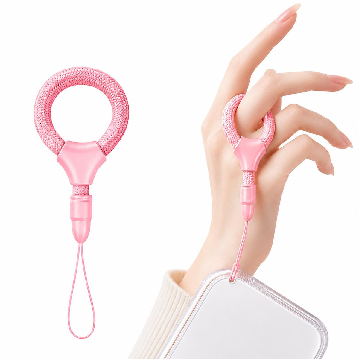 XDcase Mini Self-Locking Finger Ring Phone Lanyard - Pink - EDA009661801C