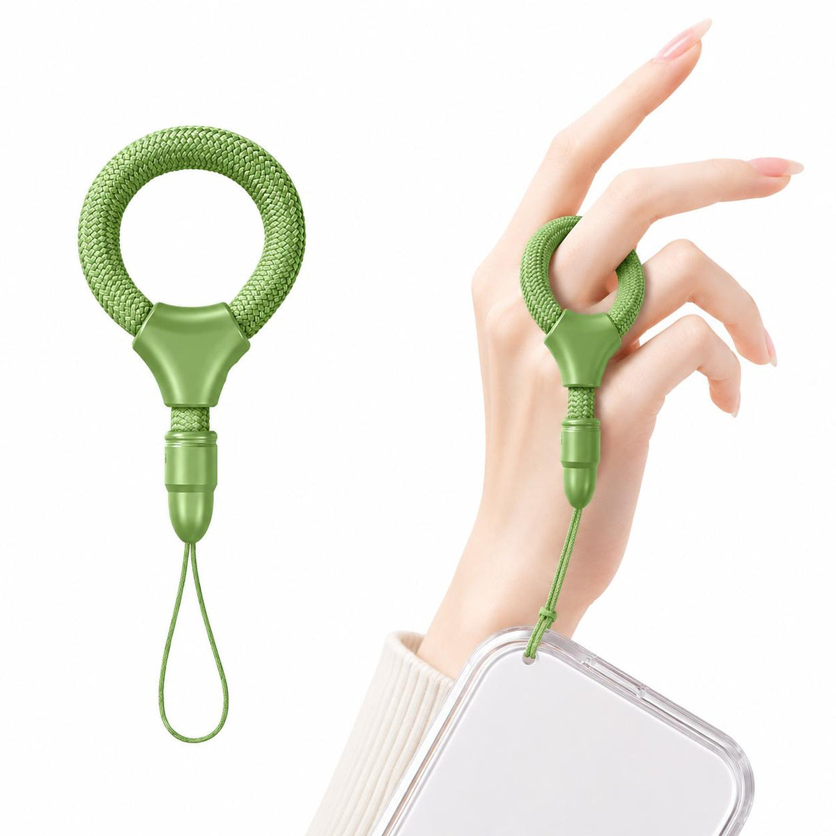 XDcase Mini Self-Locking Finger Ring Phone Lanyard - Green - EDA009661801F