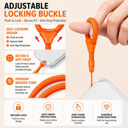 XDcase Mini Self-Locking Finger Ring Phone Lanyard - Orange - EDA009661801A