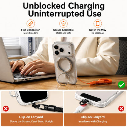 XDcase Mini Self-Locking Finger Ring Phone Lanyard - Orange - EDA009661801A