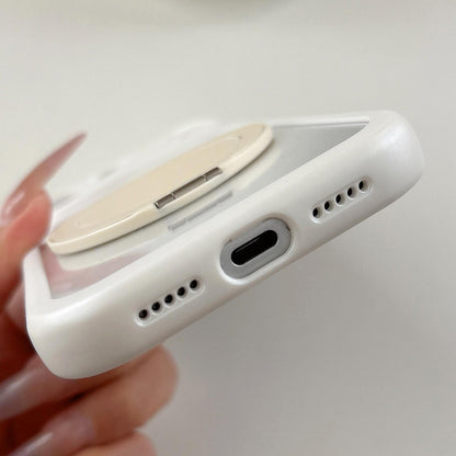 For iPhone 12 Pro Soft-Color Acrylic 360 Rotation Holder Phone Case - Black - EDA009665322E