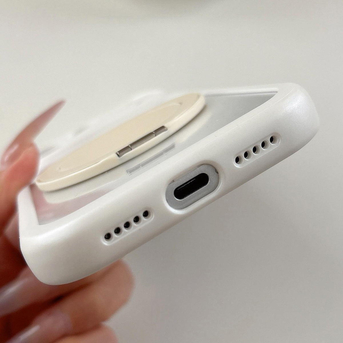 For iPhone 12 Soft-Color Acrylic 360 Rotation Holder Phone Case - Black - EDA009665320E