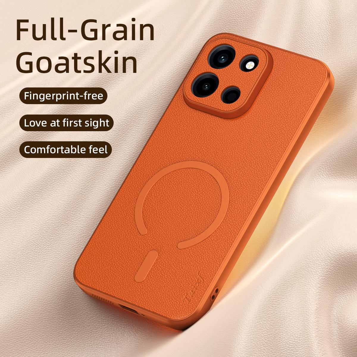 For One Plus Turbo 6 Sheepskin Vegan Leather Magnetic Phone Case - Blue - EDA009665404A