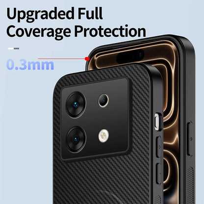 For Infinix Zero 30 5G WANLONFENG Kickstand Carbon Fiber Texture Magnetic Phone Case - Purple - EDA009665516D
