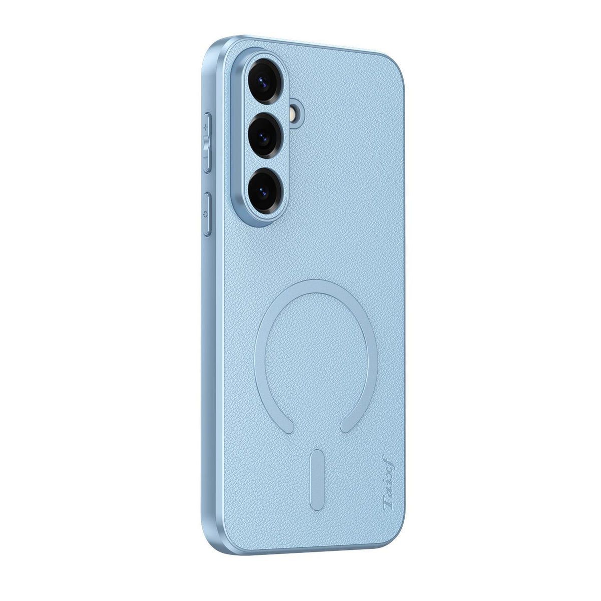 For Galaxy S25 FE 5G Sheepskin Vegan Leather Magnetic Phone Case - Blue - EDA009667002A