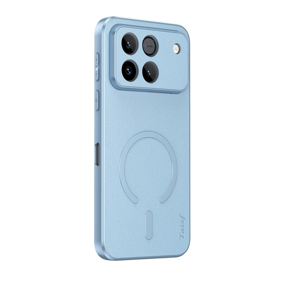 For Honor Win 5G Goatskin Vegan Leather Magnetic Phone Case - Blue - EDA009667601A