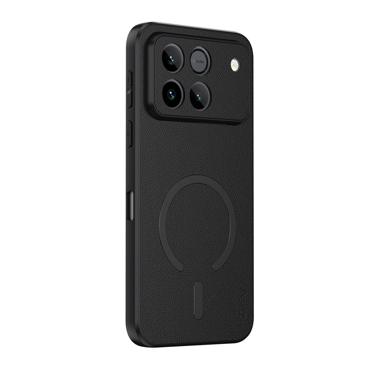 For Honor Win 5G Goatskin Vegan Leather Magnetic Phone Case - Black - EDA009667601B