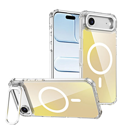 For iPhone Air Chameleon Lens Kickstand Magnetic Phone Case - White - EDA009667701A