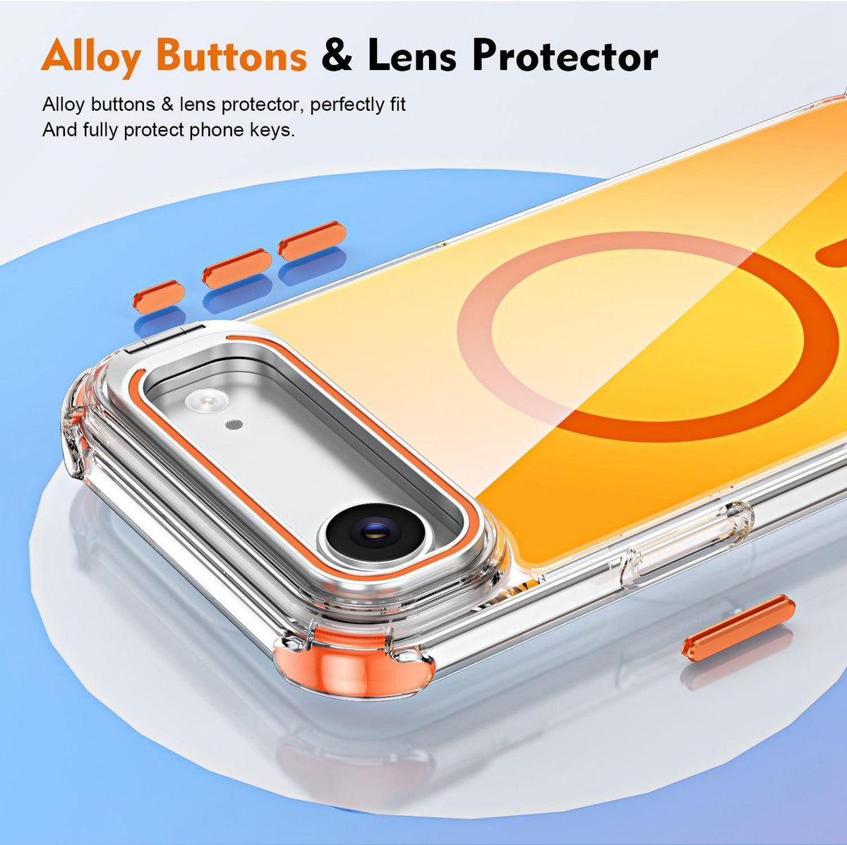 For iPhone Air Chameleon Lens Kickstand Magnetic Phone Case - Black - EDA009667701C
