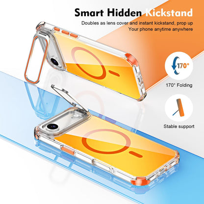 For iPhone Air Chameleon Lens Kickstand Magnetic Phone Case - Brown - EDA009667701D