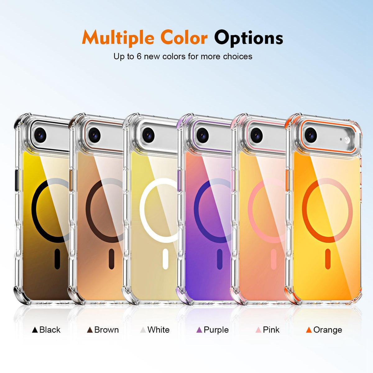 For iPhone Air Chameleon Lens Kickstand Magnetic Phone Case - Pink - EDA009667701F
