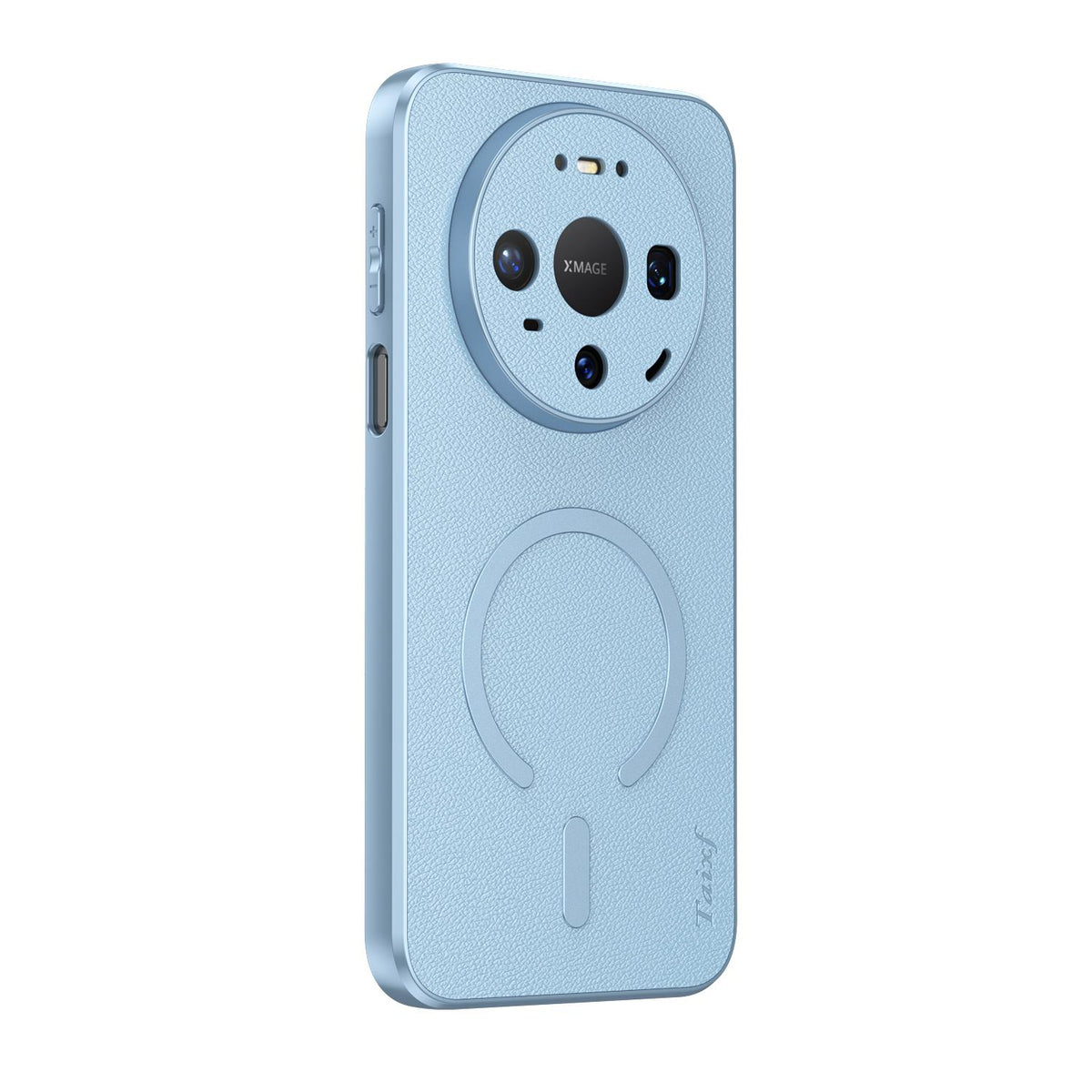 For Huawei Mate 80 Pro Goatskin Vegan Leather Magnetic Phone Case - Blue - EDA009667907A