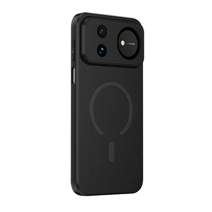 For Huawei Nova 16 Goatskin Vegan Leather Magnetic Phone Case - Black - EDA009667913B