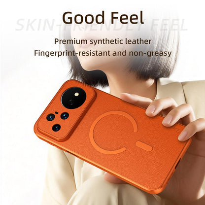 For Huawei Nova 16 Pro Goatskin Vegan Leather Magnetic Phone Case - Blue - EDA009667916C