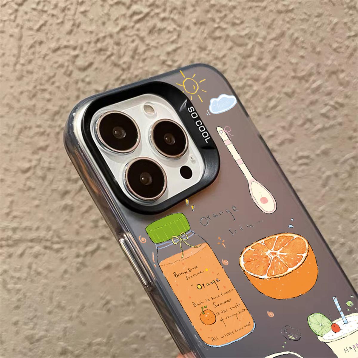 For iPhone 15 Pro Colorful Silver Pattern PC Hybrid TPU Phone Case - Black Puppy - EDA009668611G